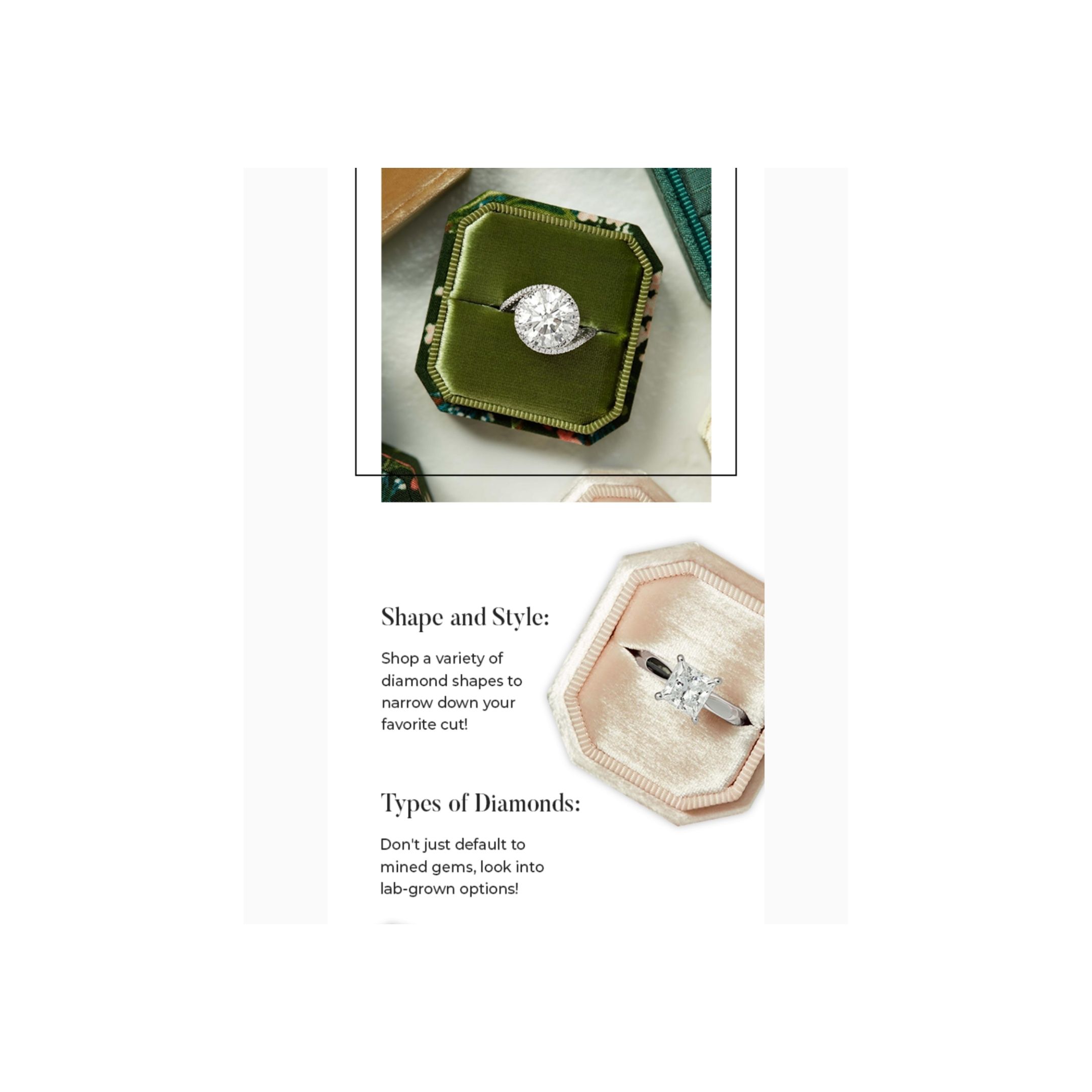 Lab-grown fine jewelry email content by Chrystal Paasch